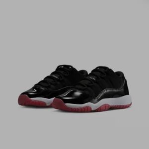 Jordan Retro 11 Kids Sneakers Black and Red 4.5Y